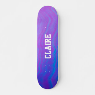 Voeg je naam paars cool toe persoonlijk skateboard