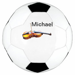 Voeg je naam tekst bruine viool muziek liefhebber voetbal