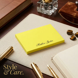 Voeg je naam toe aan op maat gemaakte neon gele br post-it® notes