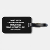 Voeg je naam toe Basketbal Gepersonaliseerd Vintag Bagagelabel (Achterkant horizontaal)