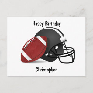 Voeg je naam toe Happy Birthday Voetbal Briefkaart