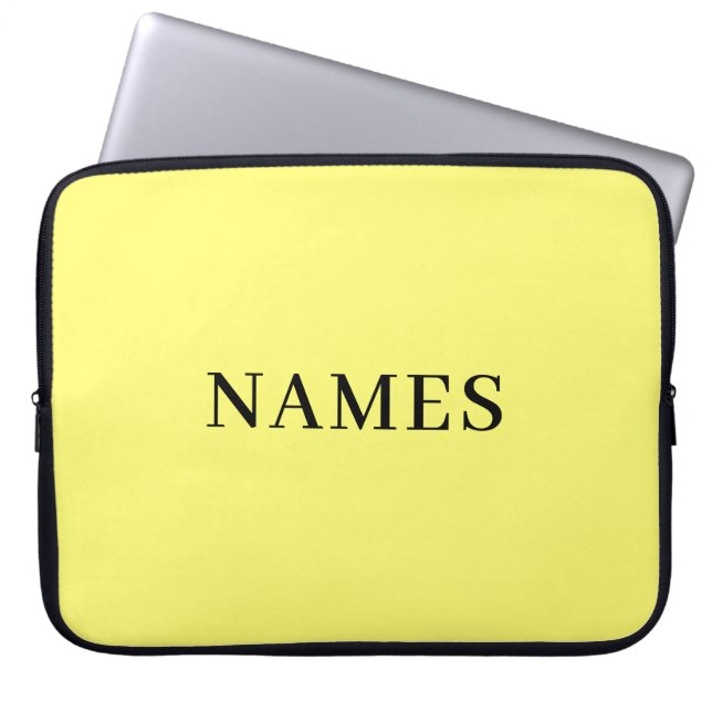 Voeg Je Naam Toe Laptop Sleeve (Voorkant)