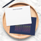 Voeg je naam toe Leuke kleurengradiënt Notitiekaartje