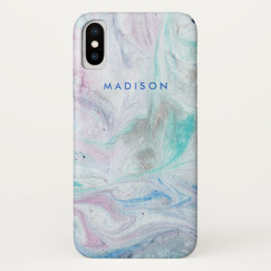 Voeg je naam toe Marble I iPhone X Hoesje