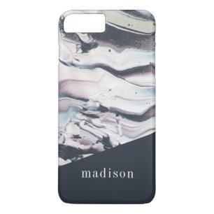 Voeg je naam toe Marbling V Crop Case-Mate iPhone Case