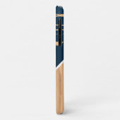 Voeg je naam toe | Modern marmerpatroon & hout Case-Mate iPhone Case (Achterkant/links)