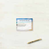 Voeg je naam toe | Oceaangetij kolkt op het strand Post-it® Notes (Op bureau)