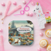 Voeg je naam toe/ Papieren bord voor housewarming (Feest)