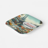 Voeg je naam toe/ Papieren bord voor housewarming (Gebogen)