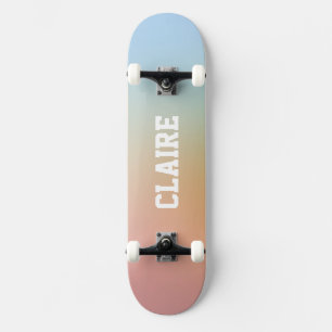 Voeg je naam toe Regenboog Esthetisch Cool Persoonlijk Skateboard