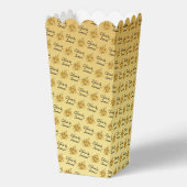 Voeg je namen toe Gouden Gele Bloemen Bedankdoosjes (Achterkant)