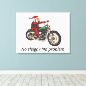 Voeg je onderschrift toe en pas de kerstkerstkerst canvas afdruk (Insitu (Houten vloer))