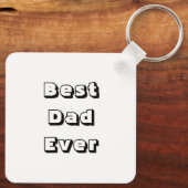 Voeg je papa's foto toe aan deze Best Dad Ever Sleutelhanger (Achterkant)