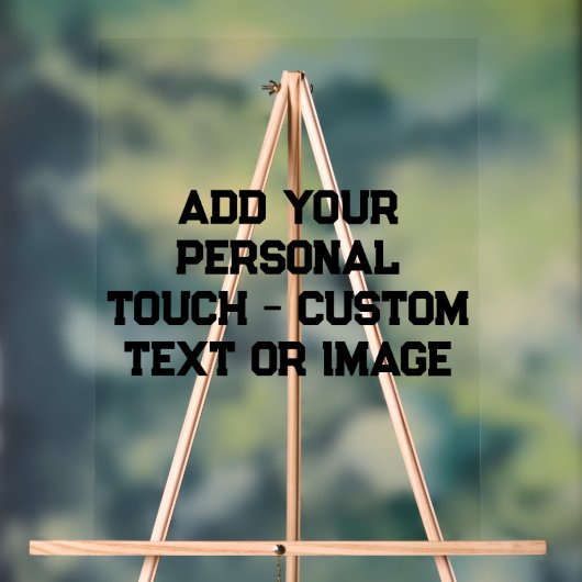 Voeg je persoonlijke touch toe -  geschenken acryl bord (Neutraal)