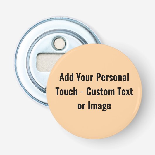 Voeg je persoonlijke touch toe -  geschenken button flesopener (Voorkant)