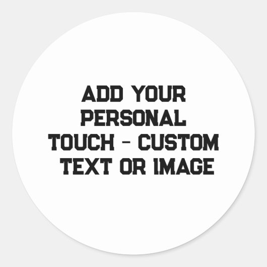 Voeg je persoonlijke touch toe -  geschenken ronde sticker (Voorkant)