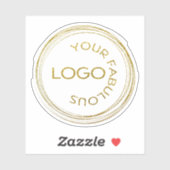 Voeg je promotiebedrijf toe aan je Logo Sticker (Vel)