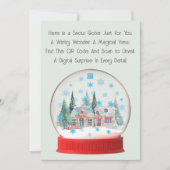 Voeg je QR Code bericht of cadeau toe aan een Snow Feestdagenkaart (Voorkant)