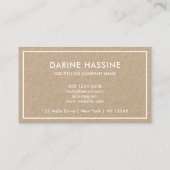 Voeg je QR of Logo toe Modern Rustic White Script Visitekaartje (Achterkant)