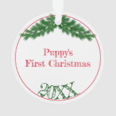 Voeg je Schattige aangepaste foto van Puppy toe Ornament (achterkant)