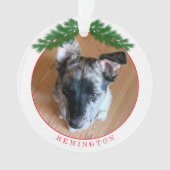 Voeg je Schattige aangepaste foto van Puppy toe Ornament (voorkant)