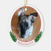 Voeg je Schattige aangepaste puppy Photo dubbelzij Keramisch Ornament (Links)