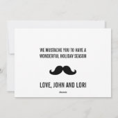 Voeg je snorren grappige foto kerst feestdagenkaart (Achterkant)