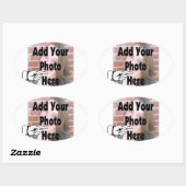 Voeg je speciale Afbeelding Foto toe Ovale Sticker (Vel)