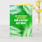 Voeg je taal toe voor de Heilige Week en Paasse Sj Kaart (Gele Bloem)