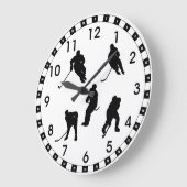 Voeg je team kleuren hockey patroon grote klok (Hoek)