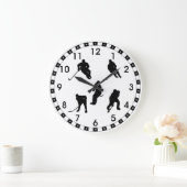 Voeg je team kleuren hockey patroon grote klok (Huis)