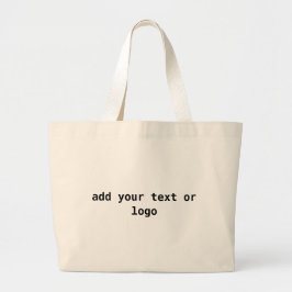 voeg je tekst of logo tote toe grote tote bag
