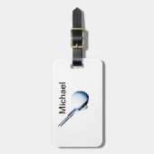 Voeg je tekst toe aan sportuitrusting voor golfclu bagagelabel (Voorkant verticaal)