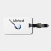 Voeg je tekst toe aan sportuitrusting voor golfclu bagagelabel (Achterkant horizontaal)