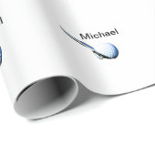 Voeg je tekst toe aan sportuitrusting voor golfclu cadeaupapier (Rol Hoek)