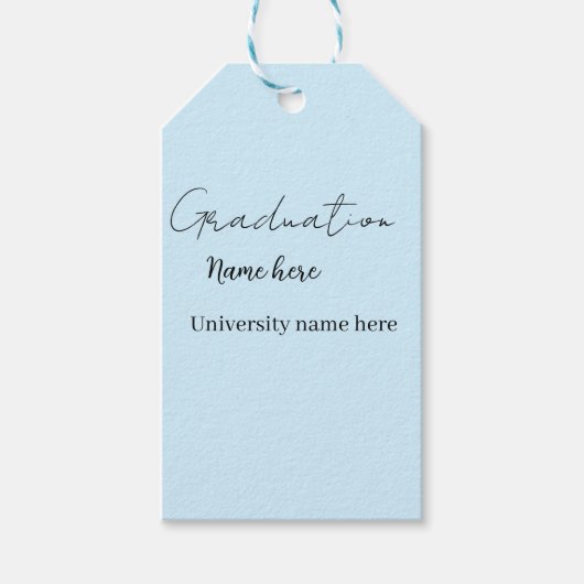 voeg je tekst toe eenvoudig afstuderen voeg school cadeaulabel (Voorkant)