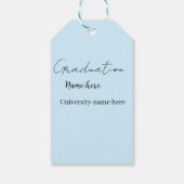 voeg je tekst toe eenvoudig afstuderen voeg school cadeaulabel (Achterkant)