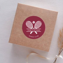 Voeg je tennis club naam elke kleur Bourgondië