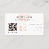 Voeg je toe Logo Blush Pink Bakery Visitekaartje (Achterkant)