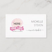 Voeg je toe Logo Blush Pink Bakery Visitekaartje (Voorkant)