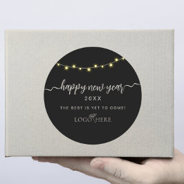 Voeg je toe logo zakelijke nieuwe jaren ronde sticker