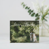 Voeg je trouwfoto, elegante liefde en Bedankt toe Briefkaart (Staand voorkant)