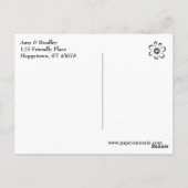 Voeg je trouwfoto, elegante liefde en Bedankt toe Briefkaart (Achterkant)