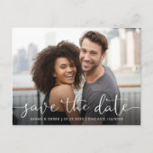 Voeg je trouwfoto toe Bewaar de datum Uitnodiging Briefkaart (Voorkant)