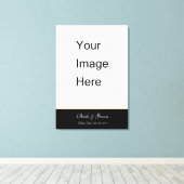 Voeg je trouwfotocanvas toe. canvas afdruk (Insitu (Houten vloer))