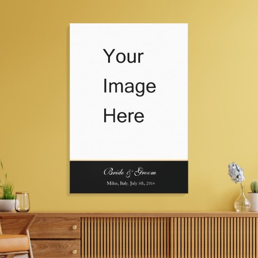 Voeg je trouwfotocanvas toe. canvas afdruk (Insitu (Woonkamer))