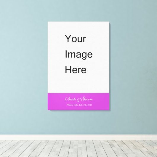 Voeg je trouwfotocanvas toe. canvas afdruk (Insitu (Houten vloer))