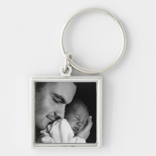 Voeg je vader's foto toe sleutelhanger (Voorkant)