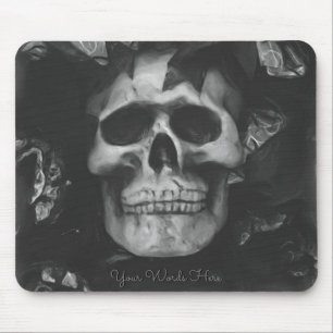 Voeg je woorden Dark Skull Mousepad toe Muismat