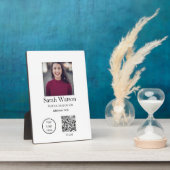 Voeg jouw naam afbeelding titel zakelijke details  fotoplaat (Zijkant)